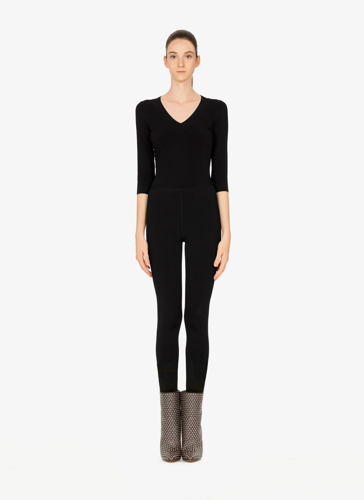 STILETTO BOOTS  ALAÏA BLACKCURRANT STILETTO BOOTS